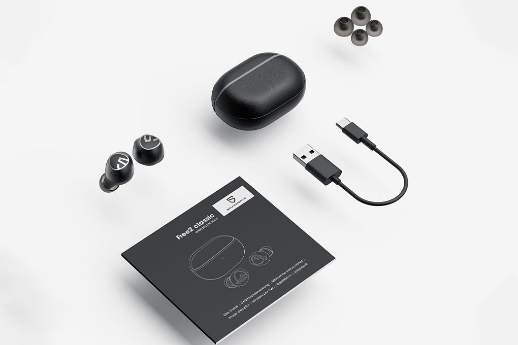 Tai nghe Bluetooth True Wireless Soundpeats Free 2 Classic Màu Đen