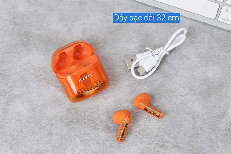 Tai nghe Bluetooth True Wireless Havit TW945 Màu Cam