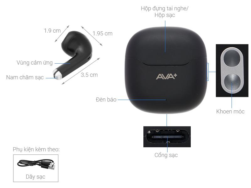Tai nghe Bluetooth True Wireless AVA+ FreeGo A20