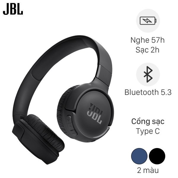 Tai Nghe Bluetooth Chụp Tai Jbl Tune 520Bt