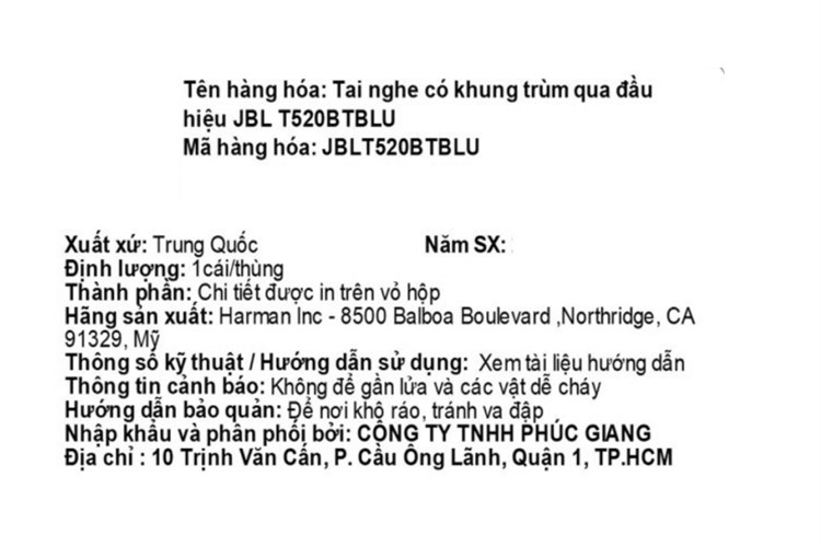 Tai nghe Bluetooth Chụp Tai JBL Tune 520BT Màu Xanh Dương