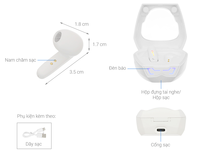 Tai nghe Bluetooth True Wireless Genius HS-M920BT