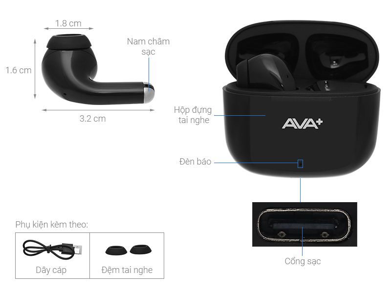 Tai nghe Bluetooth True Wireless AVA+ Go F25