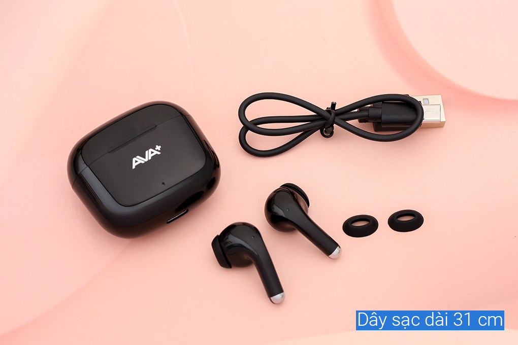 Tai nghe Bluetooth True Wireless AVA+ Go F25 Màu Đen