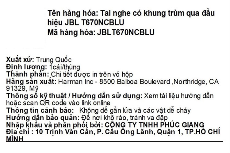 Tai nghe Bluetooth Chụp Tai JBL Tune 670NC Màu Xanh Dương