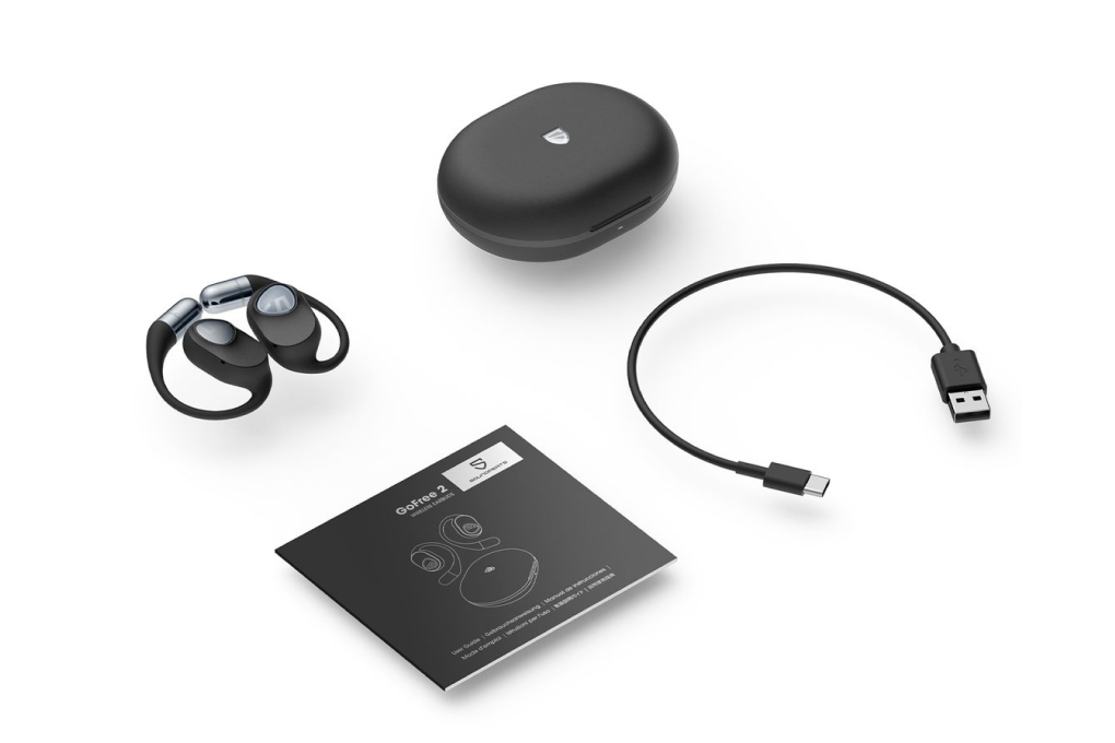 Tai nghe Bluetooth Open - Ear True Wireless Soundpeats GoFree 2 Màu Đen