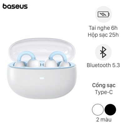 Tai nghe Bluetooth True Wireless Baseus AirGo 1 Ring Open-Ear