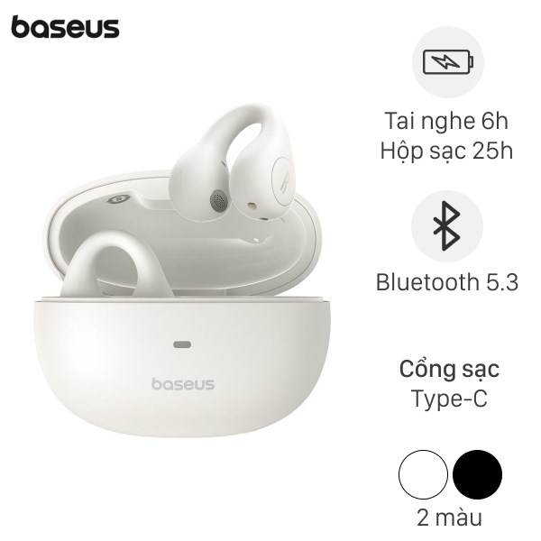 Tai Nghe Bluetooth True Wireless Baseus Airgo As01 Open - Ear