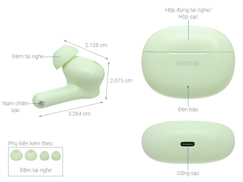 Tai nghe Bluetooth True Wireless realme Buds T110