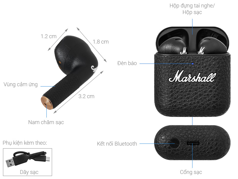 Tai nghe Bluetooth True Wireless Marshall Minor IV