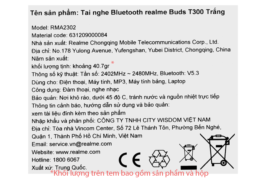 Tai nghe Bluetooth True Wireless realme Buds T300 - 34