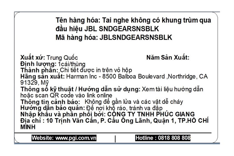 Tai nghe Bluetooth Open-Ear TWS JBL Soundgear Sense Màu Đen