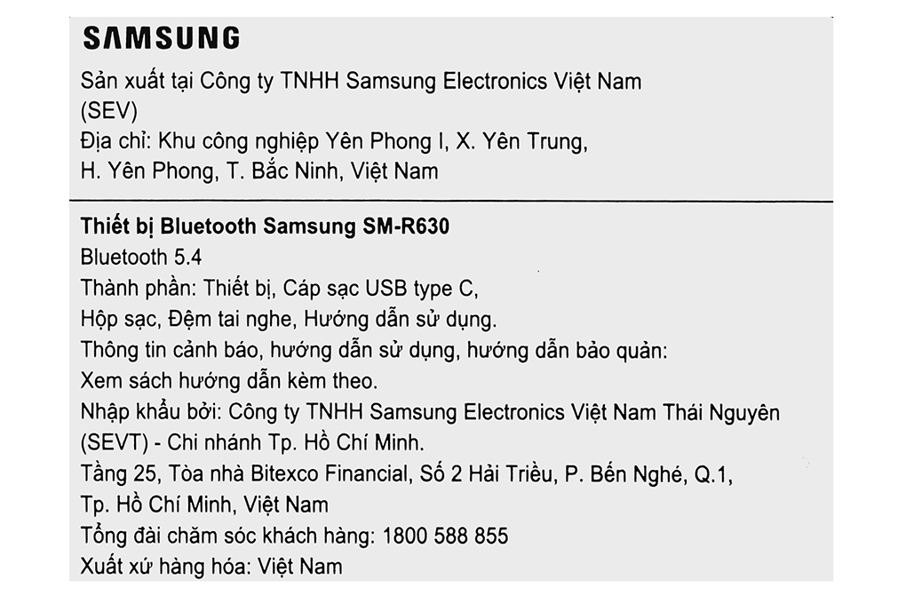 Tai nghe TWS Samsung Galaxy Buds3 Pro R630N Màu Trắng