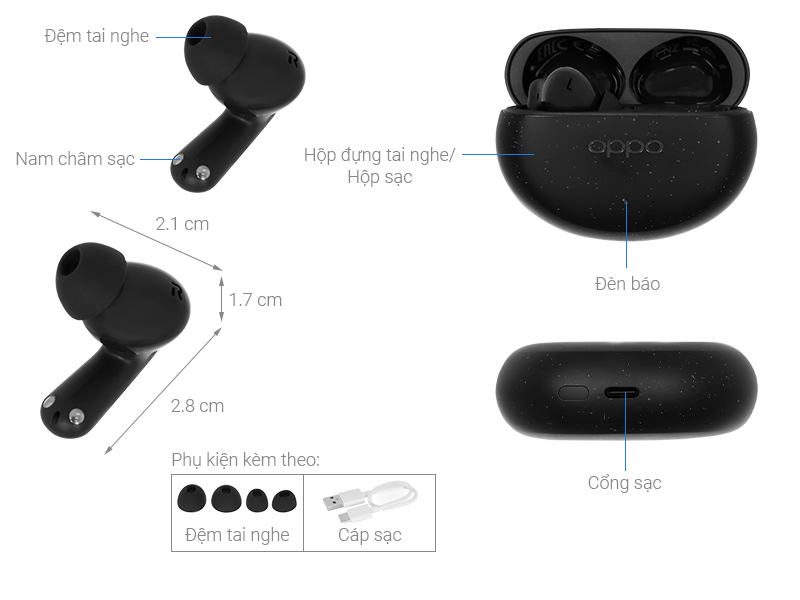 Tai nghe Bluetooth TWS OPPO ENCO Air 4 Pro ETEA1