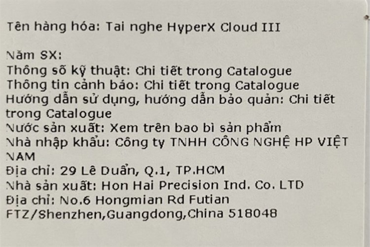 Tai nghe Chụp Tai Gaming HP HyperX Cloud III Màu Đỏ