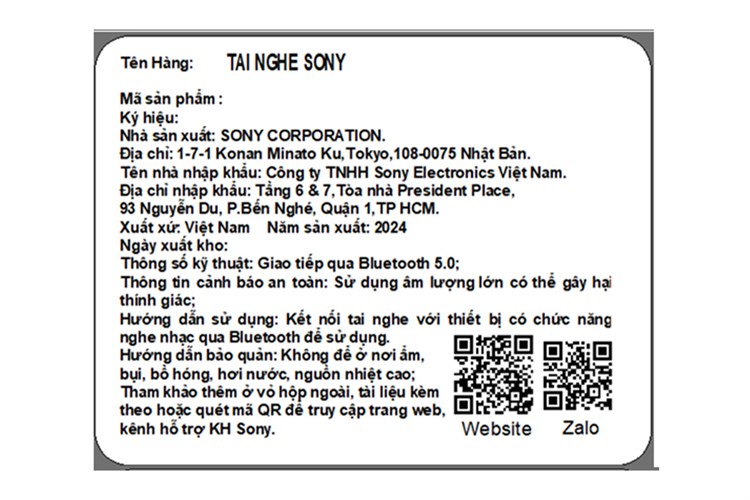 Tai nghe Bluetooth Sony WI-C100 Màu Trắng
