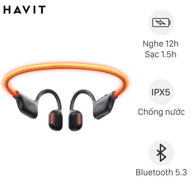 Tai nghe Bluetooth truyền âm thanh qua xương Havit Hakii Light