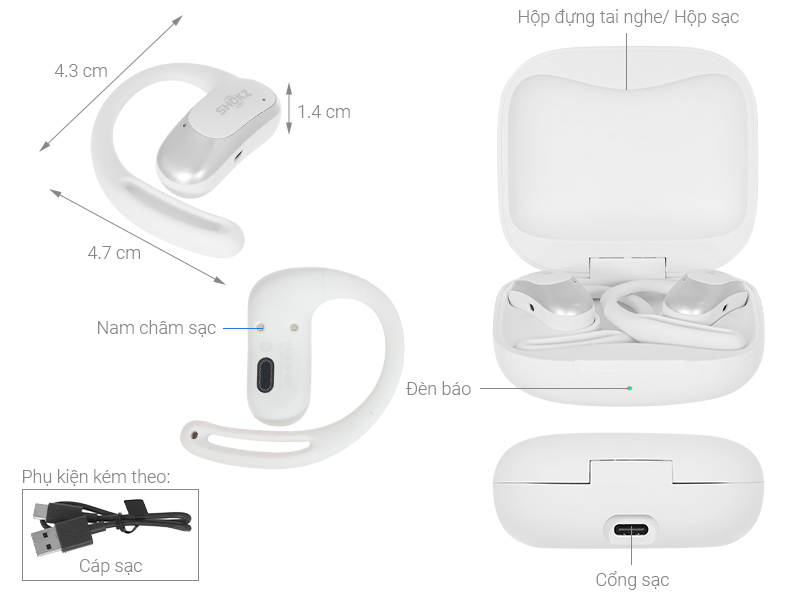 Tai nghe Bluetooth TWS Shokz OPENFIT AIR T511