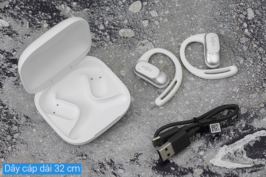Tai nghe Bluetooth TWS Shokz OPENFIT AIR T511 Màu Trắng
