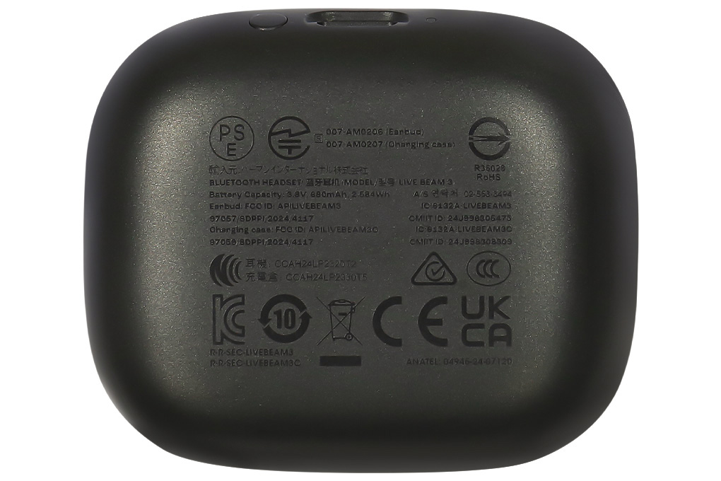 Tai nghe Bluetooth True Wireless JBL Live Beam 3 Màu Đen