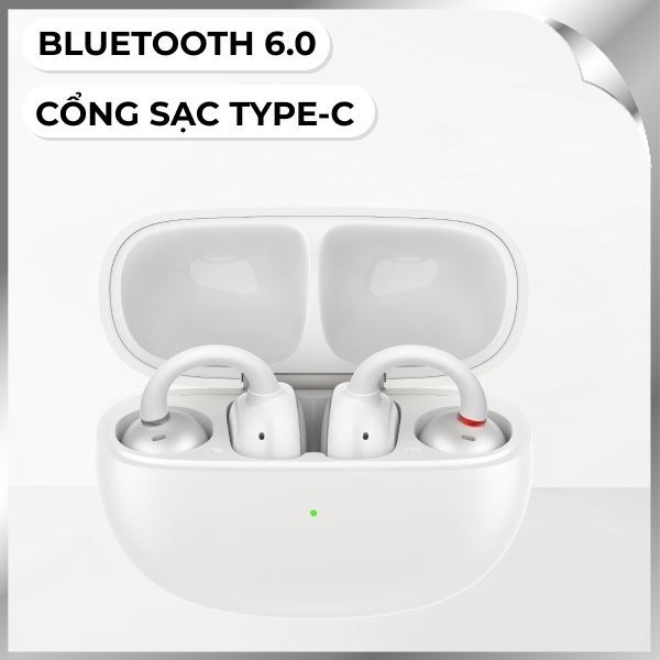 Tai nghe Bluetooth Open-Ear Earfun Clip - Trắng