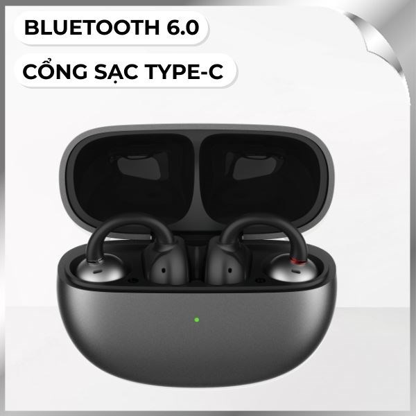 Tai nghe Bluetooth Open-Ear Earfun Clip - Xám Bạc