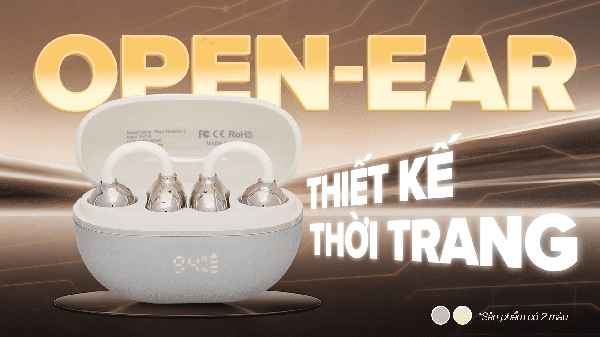 Tai nghe Bluetooth Open-Ear OWS Rezo MuseGo 2