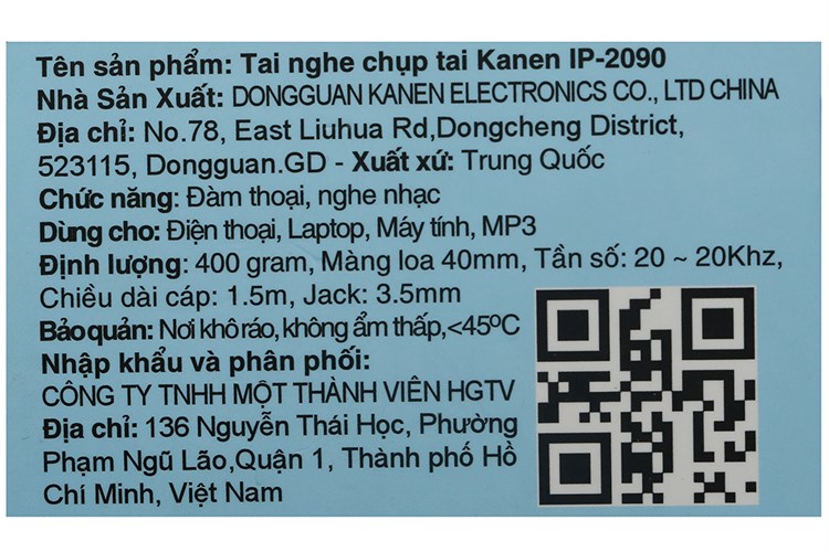 Tai nghe Chụp Tai Kanen IP-2090 Màu Trắng