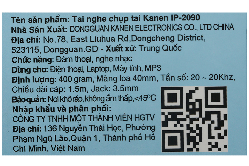 Tai nghe Chụp Tai Kanen IP-2090 Màu Trắng