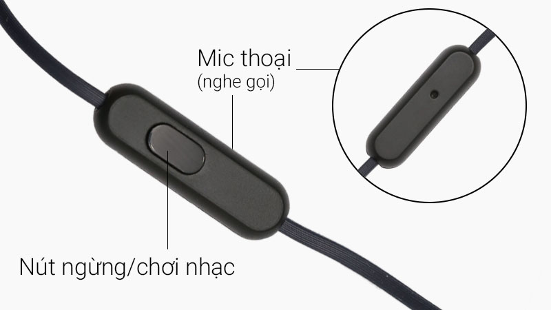 Tai nghe chụp tai Sony MDR - ZX110AP có nút ấn tương tác tốt