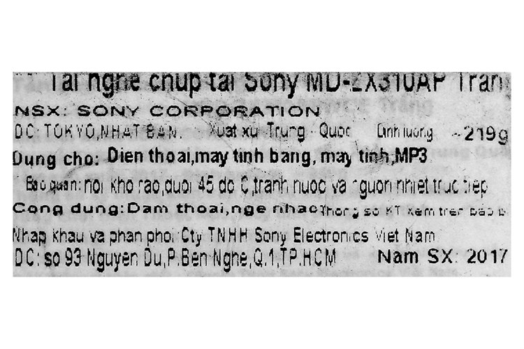 Tai nghe chụp tai Sony MDR - ZX310AP Màu Trắng