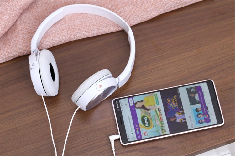 Tai nghe chụp tai Sony MDR - ZX310AP Màu Trắng