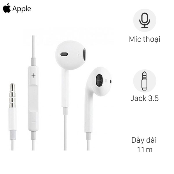 Tai nghe nhét tai Apple EarPods Lightning giá rẻ, chính hãng