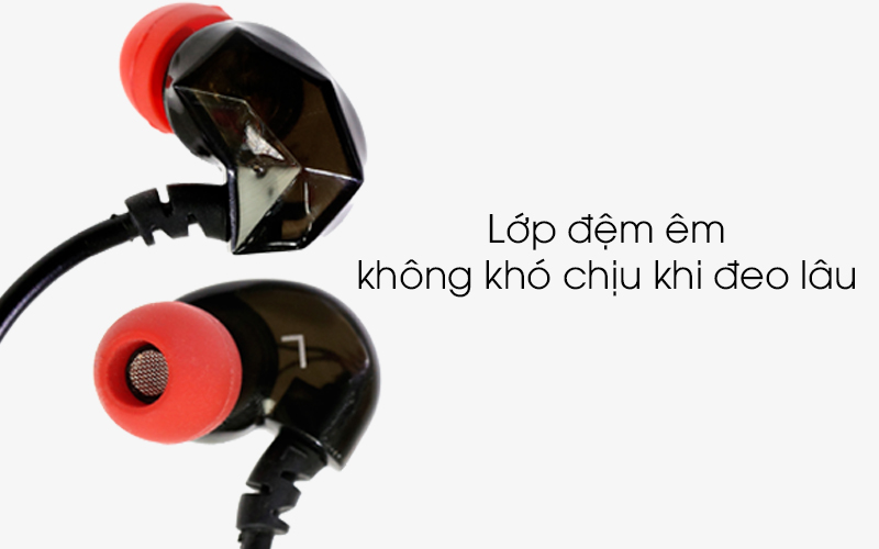 Tai nghe EP Kanen S50 Đen bạc - Không bị đau khi đeo lâu Tai nghe EP Kanen S50 Đen bạc - Không bị đau khi đeo lâu