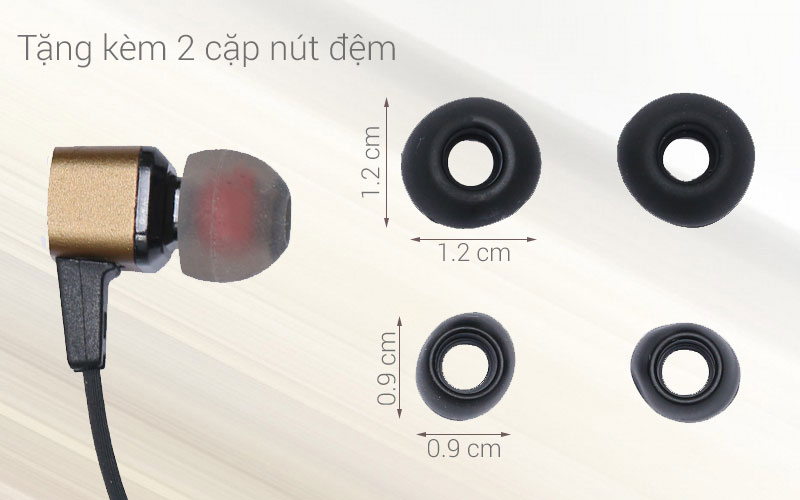 Tặng kèm 2 cặp nút đệm Tặng kèm 2 cặp nút đệm
