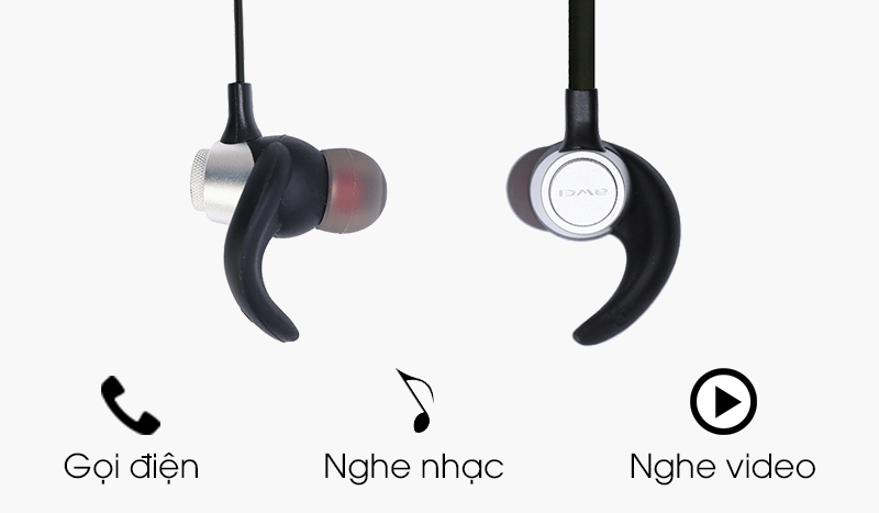 Tai nghe Bluetooth Awei A930BL Bạc - Tiện ích Tai nghe Bluetooth Awei A930BL Bạc - Tiện ích