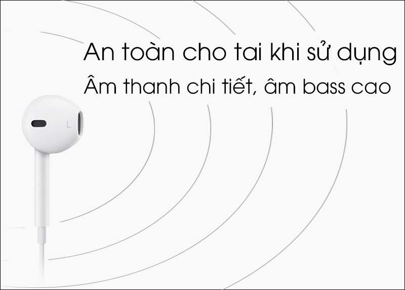 Tai nghe EarPods cổng Lightning Apple MMTN2 - Đường truyền âm thanh ổn định, chi tiết