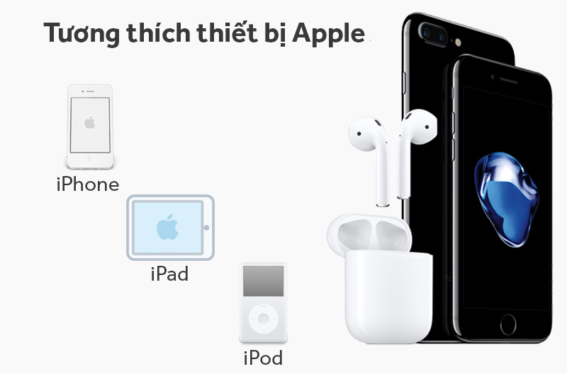Tai nghe Bluetooth AirPods Apple MMEF2 - Tai nghe Bluetooth Apple AirPods tương thích nhiều thiết bị Apple 