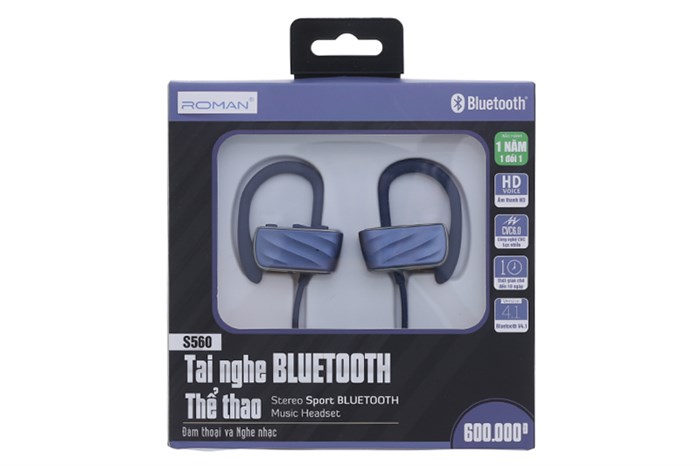 Tai nghe Bluetooth Roman S560 Màu Xanh Dương