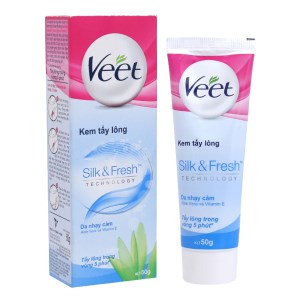 Kem tẩy lông Veet Silk & Fresh cho da nhạy cảm 50g