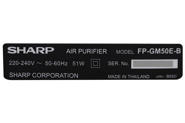Máy lọc không khí Sharp FP-GM50E-B 51W Màu Đen