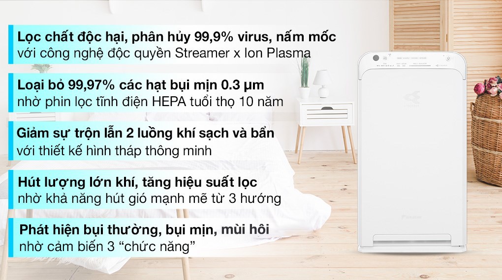 Máy lọc không khí Daikin MC55UVM6 37W - 3