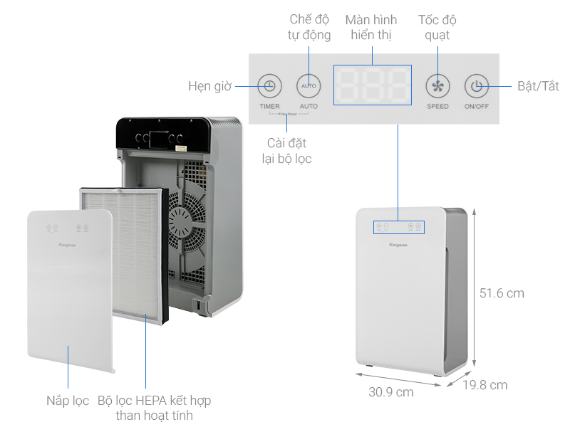 Máy lọc không khí Kangaroo KG36AP2