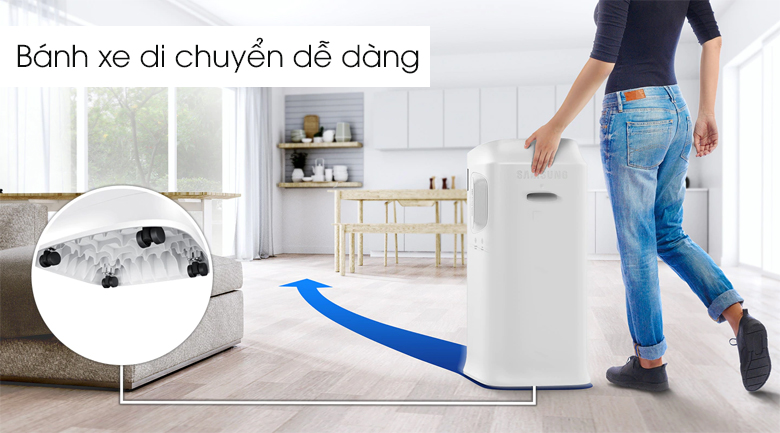 Thiết kế bánh xe di chuyển dễ dàng