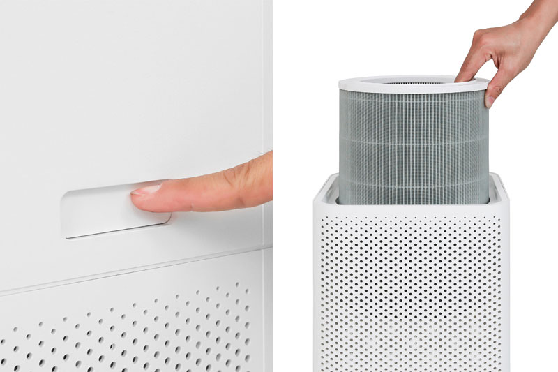 Tháo bộ lọc ra dễ dàng - Máy lọc không khí Xiaomi Mi Air Purifier 2C