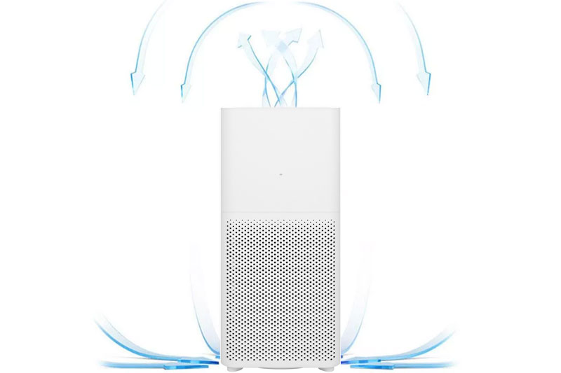 Hình trụ hút không khí 3 chiều - 360 độ cho hiệu suất lọc cao - Máy lọc không khí Xiaomi Mi Air Purifier 2C