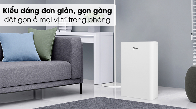 Máy lọc không khí Midea KJ20FE-BD - Kiểu dáng đơn giản, gọn gàng, màu trắng tinh tế