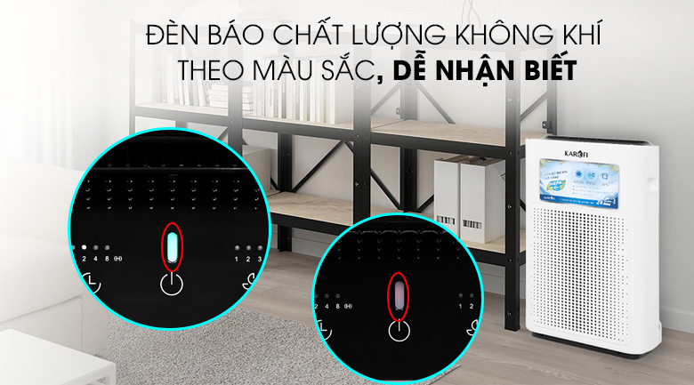 Máy lọc không khí Karofi KAP-E114 - Đèn báo chất lượng không khi