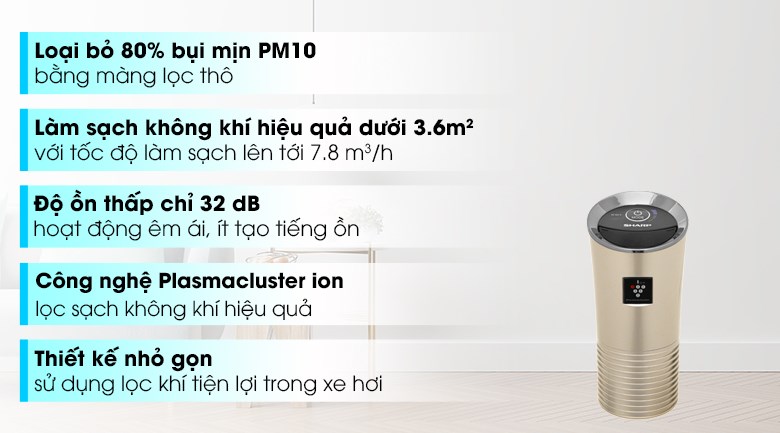 Máy lọc không khí Sharp ô tô IG-GC2E 1.9W