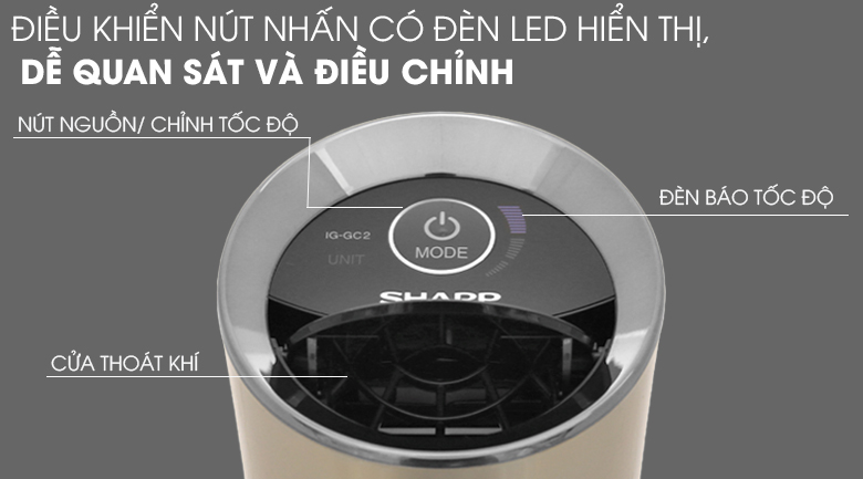 Máy lọc không khí Sharp ô tô IG-GC2E 1.9W